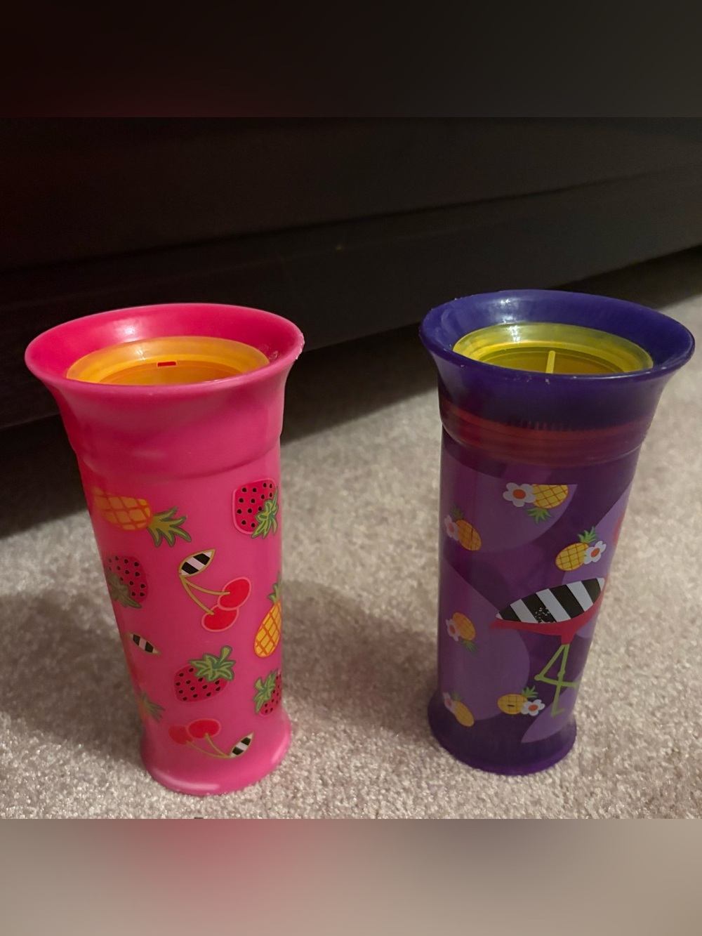 Fruit-Print flamingo Sassy 360 Grow Up Cups toddlers 12 months and older